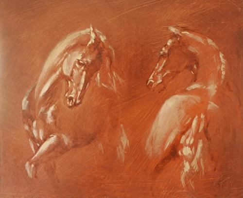 Ocre-rouge-horses